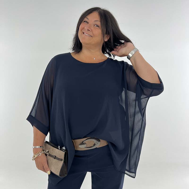 Casacca/poncho curvy oversize